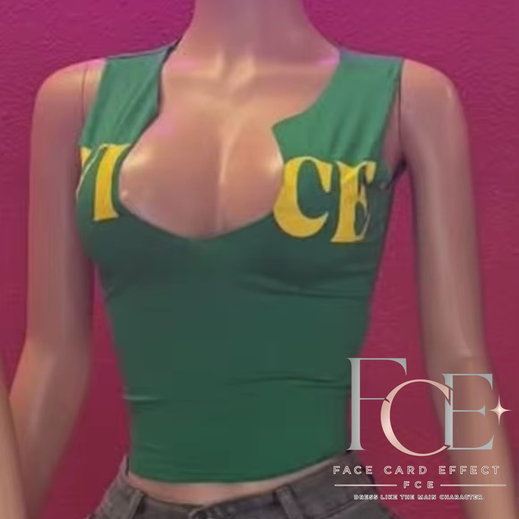 Vice Tank Top in Pink by FCE Face Card Effect