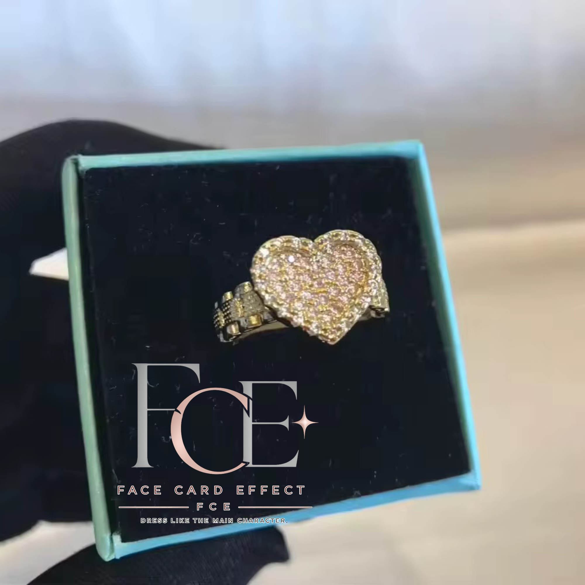 Iced Heart Ring