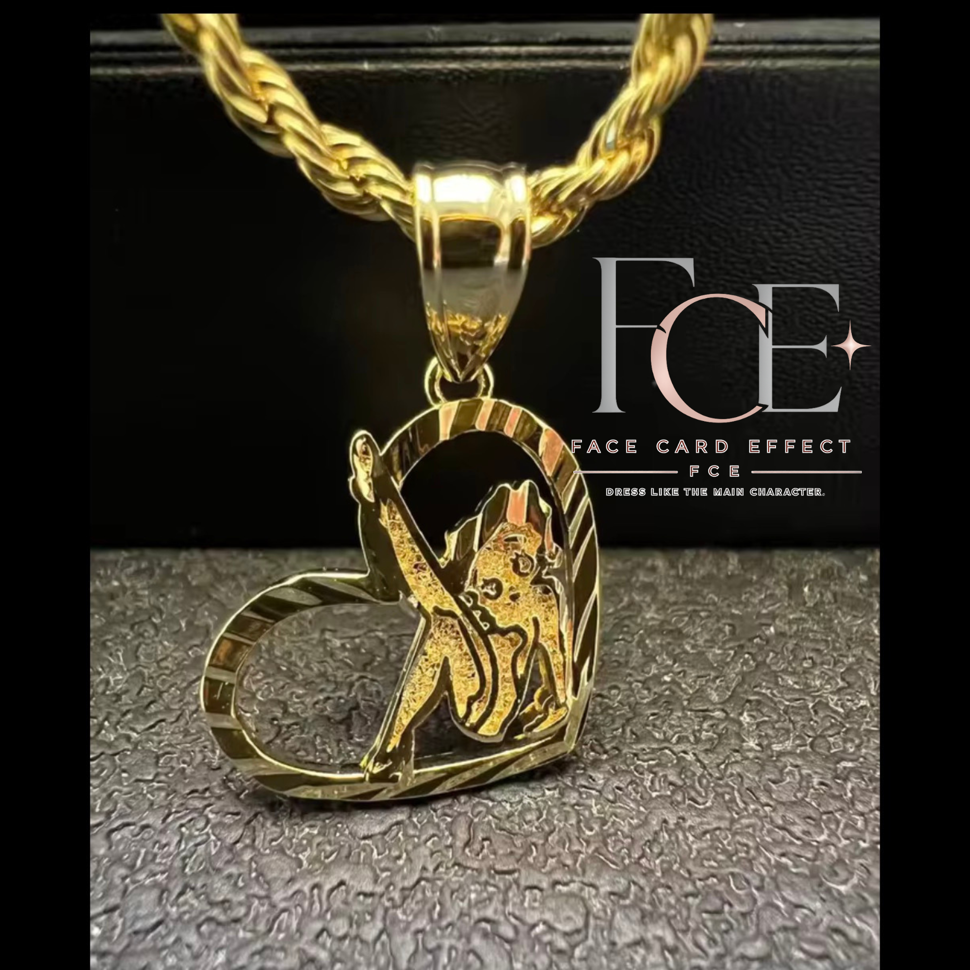 Hello Kitty Heart Pendant Necklace by FCE Face Card Effect